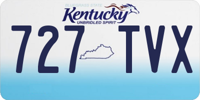 KY license plate 727TVX