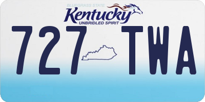 KY license plate 727TWA