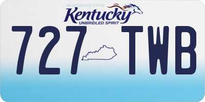 KY license plate 727TWB