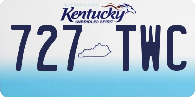 KY license plate 727TWC