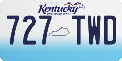 KY license plate 727TWD