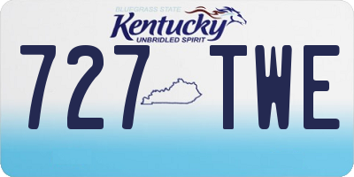 KY license plate 727TWE