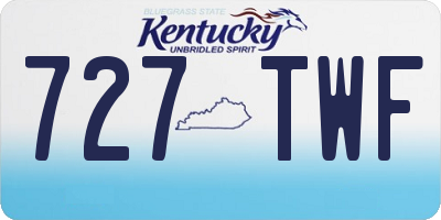 KY license plate 727TWF