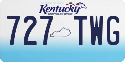 KY license plate 727TWG