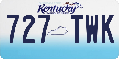 KY license plate 727TWK