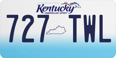 KY license plate 727TWL