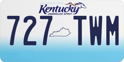 KY license plate 727TWM