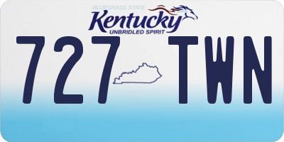 KY license plate 727TWN