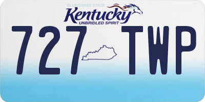 KY license plate 727TWP