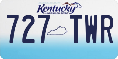KY license plate 727TWR