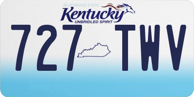 KY license plate 727TWV