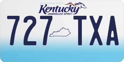 KY license plate 727TXA