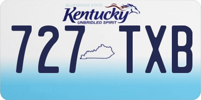 KY license plate 727TXB