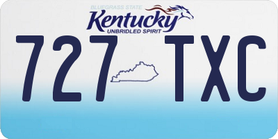 KY license plate 727TXC