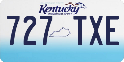 KY license plate 727TXE