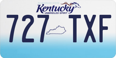 KY license plate 727TXF