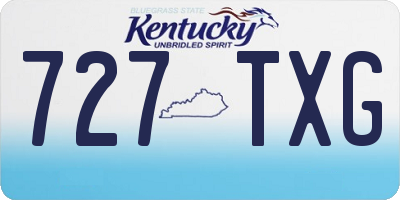 KY license plate 727TXG