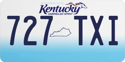 KY license plate 727TXI