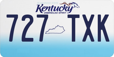KY license plate 727TXK