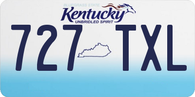 KY license plate 727TXL
