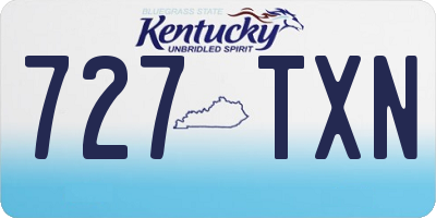 KY license plate 727TXN