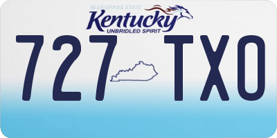 KY license plate 727TXO