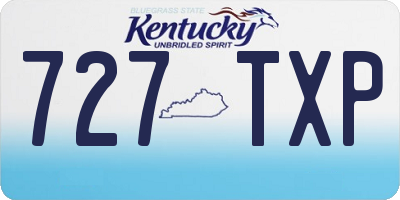 KY license plate 727TXP