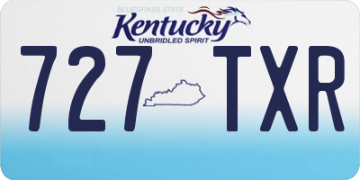 KY license plate 727TXR
