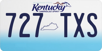 KY license plate 727TXS