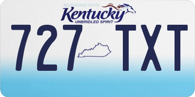 KY license plate 727TXT