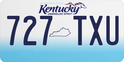 KY license plate 727TXU