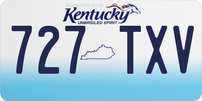 KY license plate 727TXV