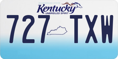 KY license plate 727TXW
