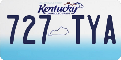 KY license plate 727TYA