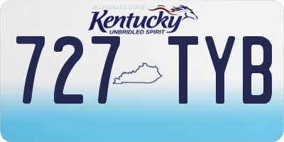KY license plate 727TYB