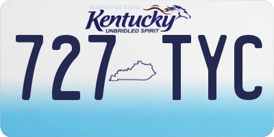 KY license plate 727TYC