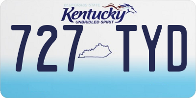 KY license plate 727TYD
