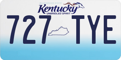 KY license plate 727TYE