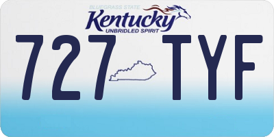 KY license plate 727TYF