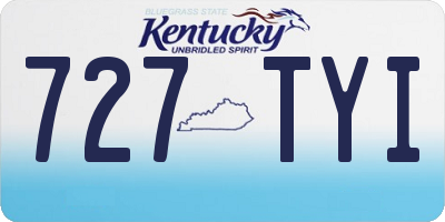 KY license plate 727TYI