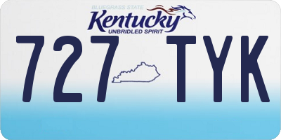 KY license plate 727TYK