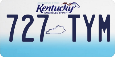KY license plate 727TYM
