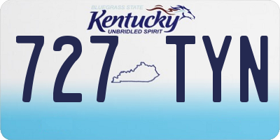 KY license plate 727TYN