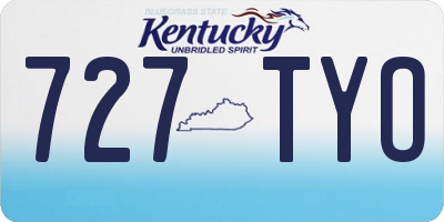 KY license plate 727TYO