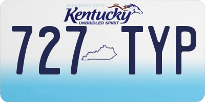 KY license plate 727TYP