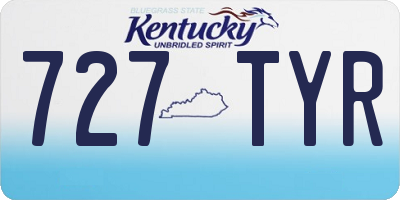 KY license plate 727TYR