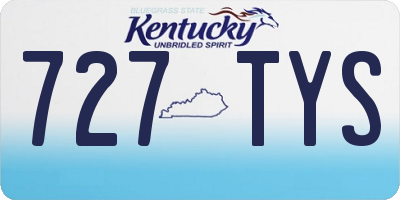 KY license plate 727TYS