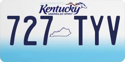 KY license plate 727TYV