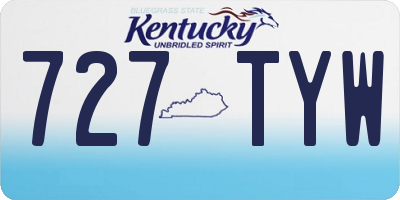 KY license plate 727TYW