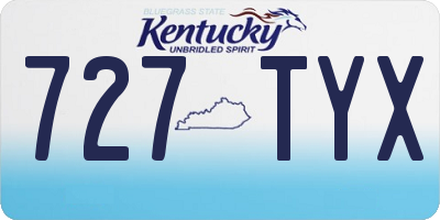 KY license plate 727TYX